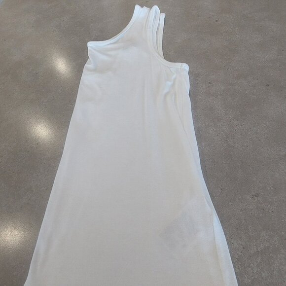 BANANA REPUBLIC Women's White Sleeveless Tank Top w/Low V-Back/Band - Medium - Picture 3 of 6